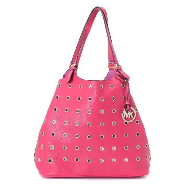 michael kors stor colgate propp grus lær tote pink Clearance 33x7x